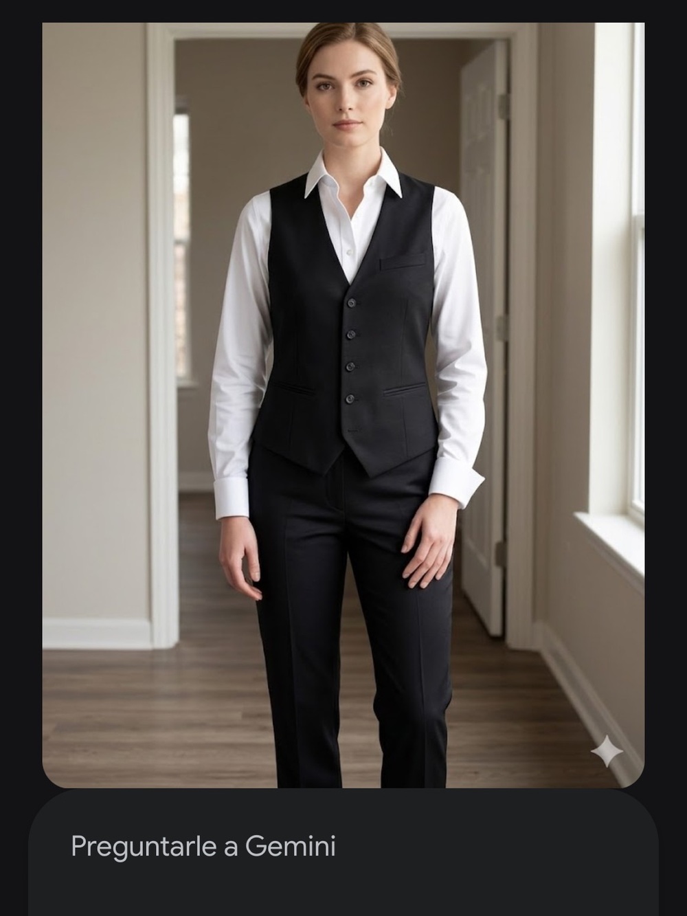 Women's Black Tailored Vest and Pants - Sleek Professional Suit